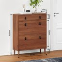 Ver imagem 5 de Sapateira Madeira Vertical Organizadora 2 Portas 1 Gaveta Mikka Castanho Idimex