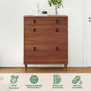 Ver imagem 4 de Sapateira Madeira Vertical Organizadora 2 Portas 1 Gaveta Mikka Castanho Idimex