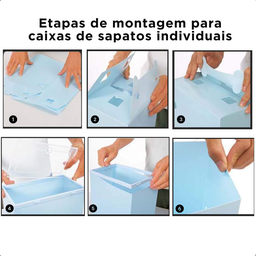 Kit 4 Caixa Organizadora Sapato Tenis Sapateira Empilhavel G - 6