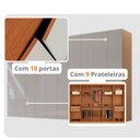 Ver imagem 5 de Guarda Roupa Casal Everest Mdf 10 Portas 4 Gavetas e 9 Prateleiras Moderna Mobilia