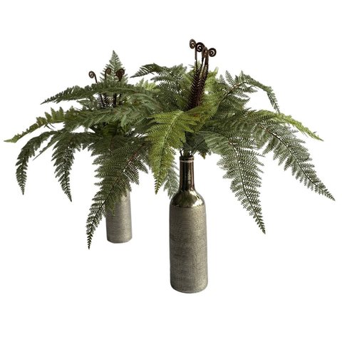 2 Plantas Artificiais Folhagens Decorativas para Jardim Vertical