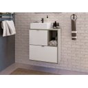 Ver imagem 1 de Gabinete para Banheiro com Cuba Nordic 58cm Argento/branco Móveis Bosi