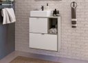 Ver imagem 1 de Gabinete para Banheiro com Cuba Nordic 58cm Argento/branco Móveis Bosi