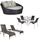 Ver imagem 1 de Kit 4 Cadeiras e Mesa 2 Espreguiçadeiras 1 Chaise Alumínio Trama Original