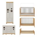 Ver mais imagens de Quarto de Bebê Completo Berço Americano 3x1 Colchão Bombom Multimóveis Mp4642 Madeirado/off