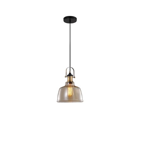 Pendente Ágata Vidro Âmbar Retro Lustre Rustico Moderno Iluminação