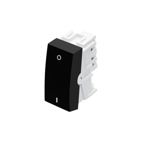 Módulo Interruptor Bipolar Paralelo Fame Habitat Black 16a Preto