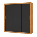 Ver imagem 2 de Guarda Roupa Clarice 3 Pts Cinamomo/preto - Carioca Móveis