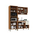 Ver imagem 5 de Cozinha Completa Modulada Safira MDF Nature Off White 190x220cm Casamia