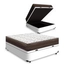 Ver imagem 1 de Cama Box Baú Casal Branco Colchão Iso 150 D45 - Ortobom