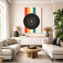 Ver imagem 4 de Quadro Canvas Bauhaus Disco Vintage 90x60cm Mold Branca