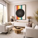 Ver imagem 1 de Quadro Canvas Bauhaus Disco Vintage 90x60cm Mold Branca