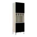 Ver imagem 1 de Paneleiro Luciane 70cm Nicho Microondas 4 Portas e 1 Nicho Lis