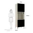 Ver imagem 3 de Paneleiro Luciane 70cm Nicho Microondas 4 Portas e 1 Nicho Lis