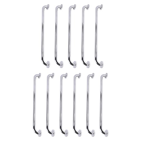 Barra de Apoio 70cm Inox Kit 11 Unidades Idoso Cadeirante Casa Banheiro Box Gestante Acessibilidade 