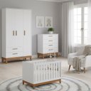 Ver imagem 2 de Jogo de Quarto para Bebe Completo 3 Portas Flip Branco