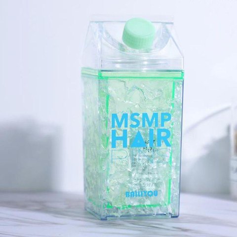 Copo Gel Squeeze Garrafa Congelante Canudo Bico Verde 400ml