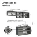 Ver imagem 2 de Armário de Cozinha Compacta Suspenso 200cm Nice Madesa 05 Cinza