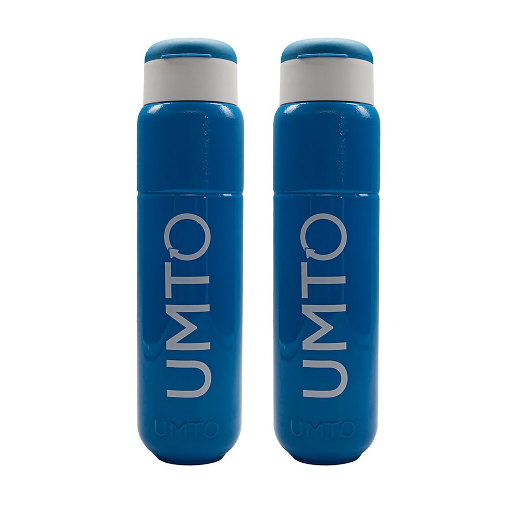 Kit 2 Garrafinhas para Academia Umto Super Resistente Biodegradável 500 Ml Azul Claro