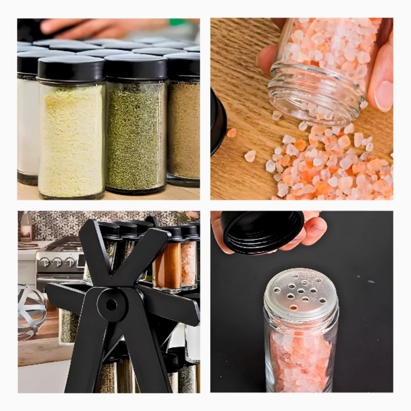 Porta Tempero Condimento Roda Gigante - 18 em 1 - 7