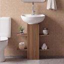 Ver imagem 4 de Coluna Multiuso para Banheiro com Nichos Decorativos Freijó