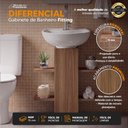 Ver imagem 3 de Coluna Multiuso para Banheiro com Nichos Decorativos Freijó