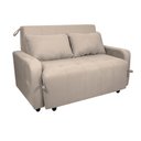 Ver imagem 1 de Sofá Cama End 138cm Reclinável Manual Suede Bege - Sallar Home