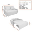 Ver imagem 3 de Sofá Cama End 138cm Reclinável Manual Suede Bege - Sallar Home