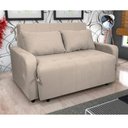 Ver imagem 2 de Sofá Cama End 138cm Reclinável Manual Suede Bege - Sallar Home