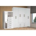 Ver imagem 1 de Guarda Roupa 2 Peças 1 Guarda Roupa + 1 Cômoda Qc126 Branco Santos Andirá