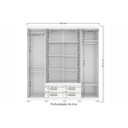 Ver imagem 3 de Guarda Roupa 2 Peças 1 Guarda Roupa + 1 Cômoda Qc126 Branco Santos Andirá