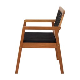 Poltrona Garden Trançada Corda - Natural/Preto - 4