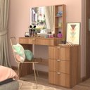 Ver imagem 1 de Penteadeira Camarim com Espelho 4 Gavetas 3 Nichos