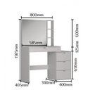 Ver imagem 3 de Penteadeira Camarim com Espelho 4 Gavetas 3 Nichos