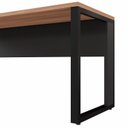 Ver imagem 7 de Plataforma Trabalho Individual com Caixa de Tomadas F5 Office 135cm Industrial Nogal e Preto Marrom