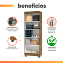 Ver imagem 5 de Armário Multiuso 2 Portas com Chaves Texas Jequitiba /off White