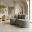 Ver imagem 5 de Sofa 2 Lugares Organico 160 Cm Ibiza Linho Grey Vazzano