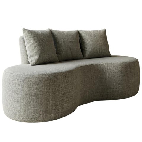Sofa 2 Lugares Organico 160 Cm Ibiza Linho Grey Vazzano