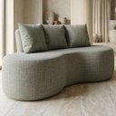 Ver imagem 2 de Sofa 2 Lugares Organico 160 Cm Ibiza Linho Grey Vazzano