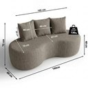 Ver imagem 3 de Sofa 2 Lugares Organico 160 Cm Ibiza Linho Grey Vazzano