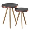 Kit 2 Mesa Lateral Retô Pés Palito Malaga Cor:preto - 1