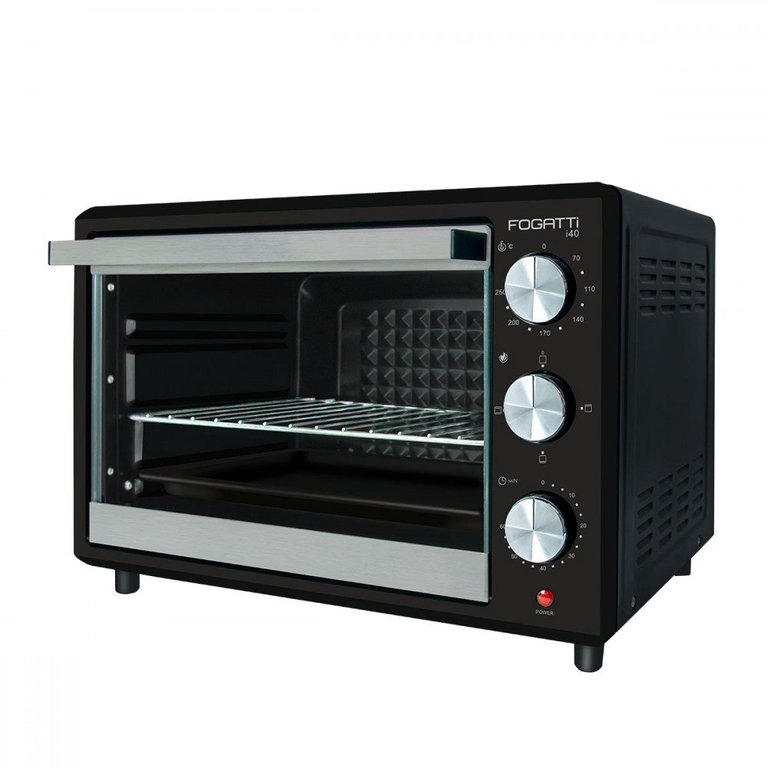 Forno Elétrico de Bancada 220v 40 Litros Preto I40 - Fogatti Forno Elétrico de Bancada 220v 40 Litros Preto I40 - Fogatti