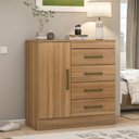 Ver mais imagens de Conjunto Guarda Roupa Casal Atlas para Quarto 10 Portas Bater 7 Gavetas MDP Amêndola