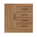 Ver imagem 6 de Conjunto Guarda Roupa Casal Atlas para Quarto 10 Portas Bater 7 Gavetas MDP Amêndola