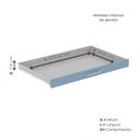 Ver imagem 7 de Mapoteca Mont 5 Gavetas 71,3cm x 120,4cm Aço Cinza/Azul Delrei