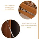 Ver mais imagens de Cozinha Modulada 9 Peças Brilhante com 1 Cristaleira 3 Balcões 4 Armários Aéreo e 1 Torre Bege/Cinamomo/Off White