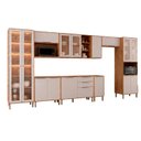 Ver imagem 2 de Cozinha Modulada 9 Peças Brilhante com 1 Cristaleira 3 Balcões 4 Armários Aéreo e 1 Torre