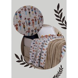 Cobre Leito Casal 100% Algodão Egípcio 200 Fios Vida Bela Kacyumara - Heróis - 2