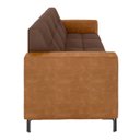 Ver imagem 6 de Sofá Living Decorativo Houston 2 Lugares 200cm Pés em Metal Veludo/ Pu Marrom/ Caramelo G33 - Gran B