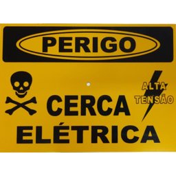Placa Perigo Cerca Elétrica Alumínio Frente Verso Tam 15x10 - 10un - 4